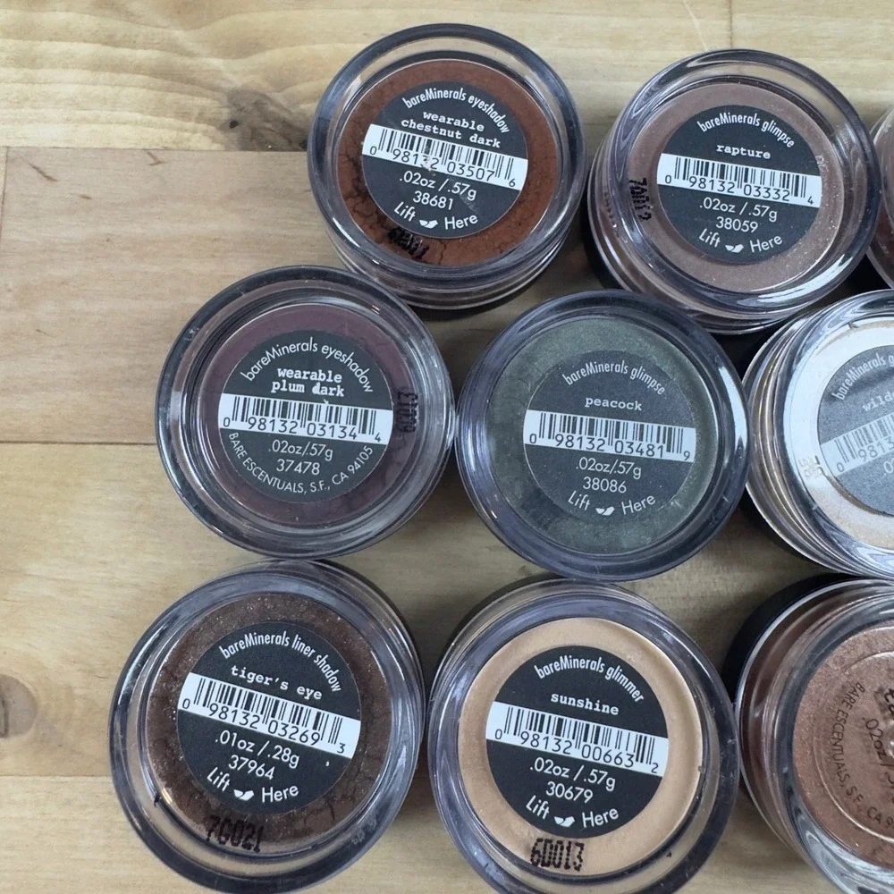 bareMinerals Loose Mineral Eyeshadow Glimmer Glimpse Lot of 11 New Sealed